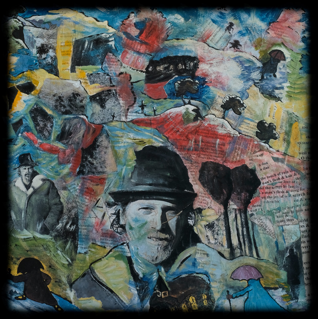 Self Portrait - Acrylic/typescript/collage