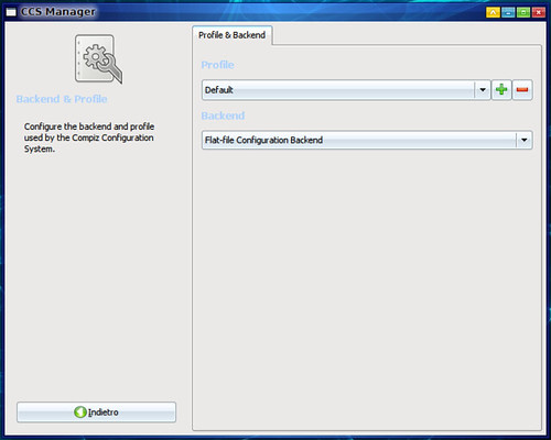 CompComm Settings Manager - Backend options