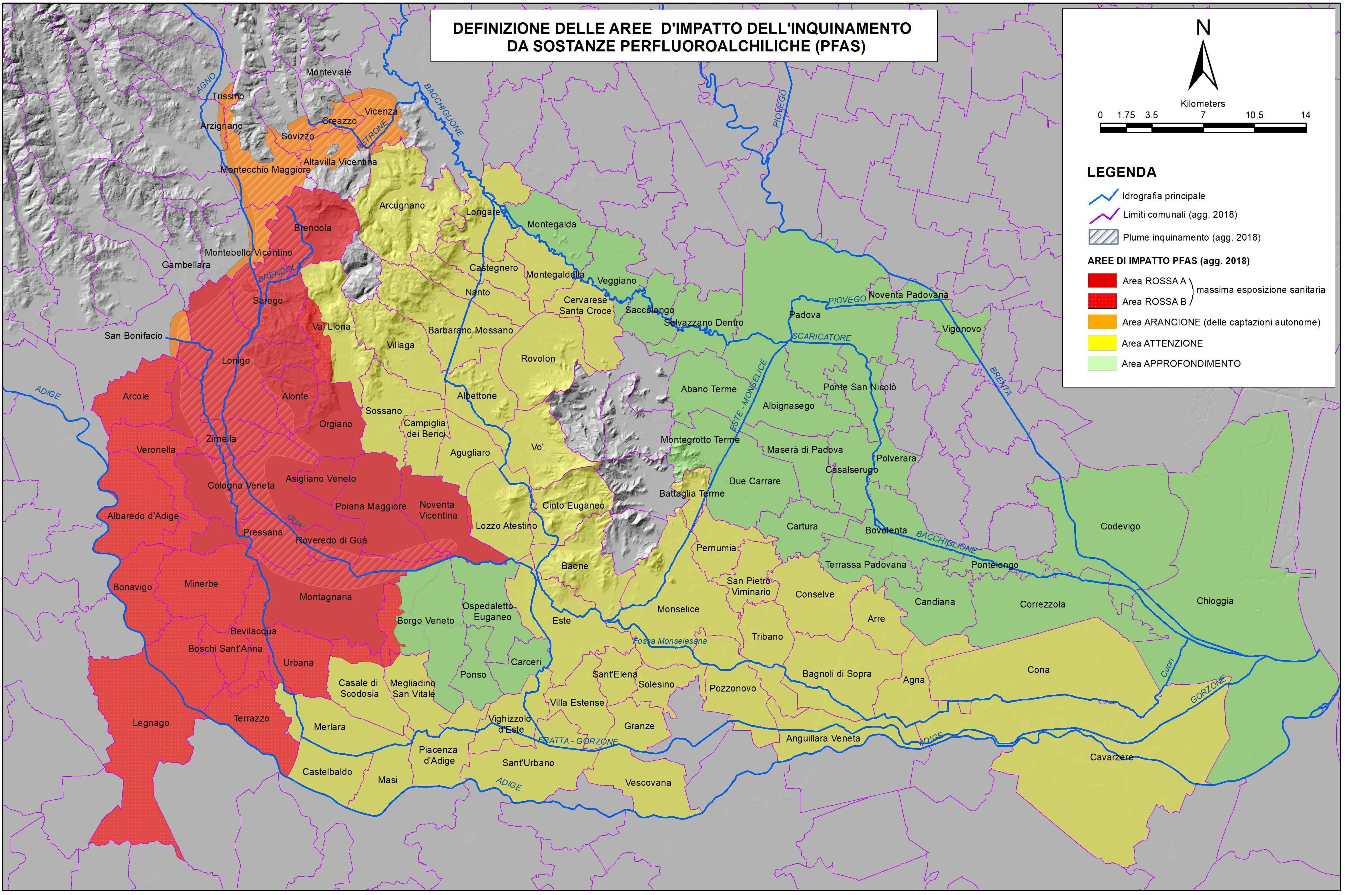 Inquinamento PFAS Veneto Miteni 2018