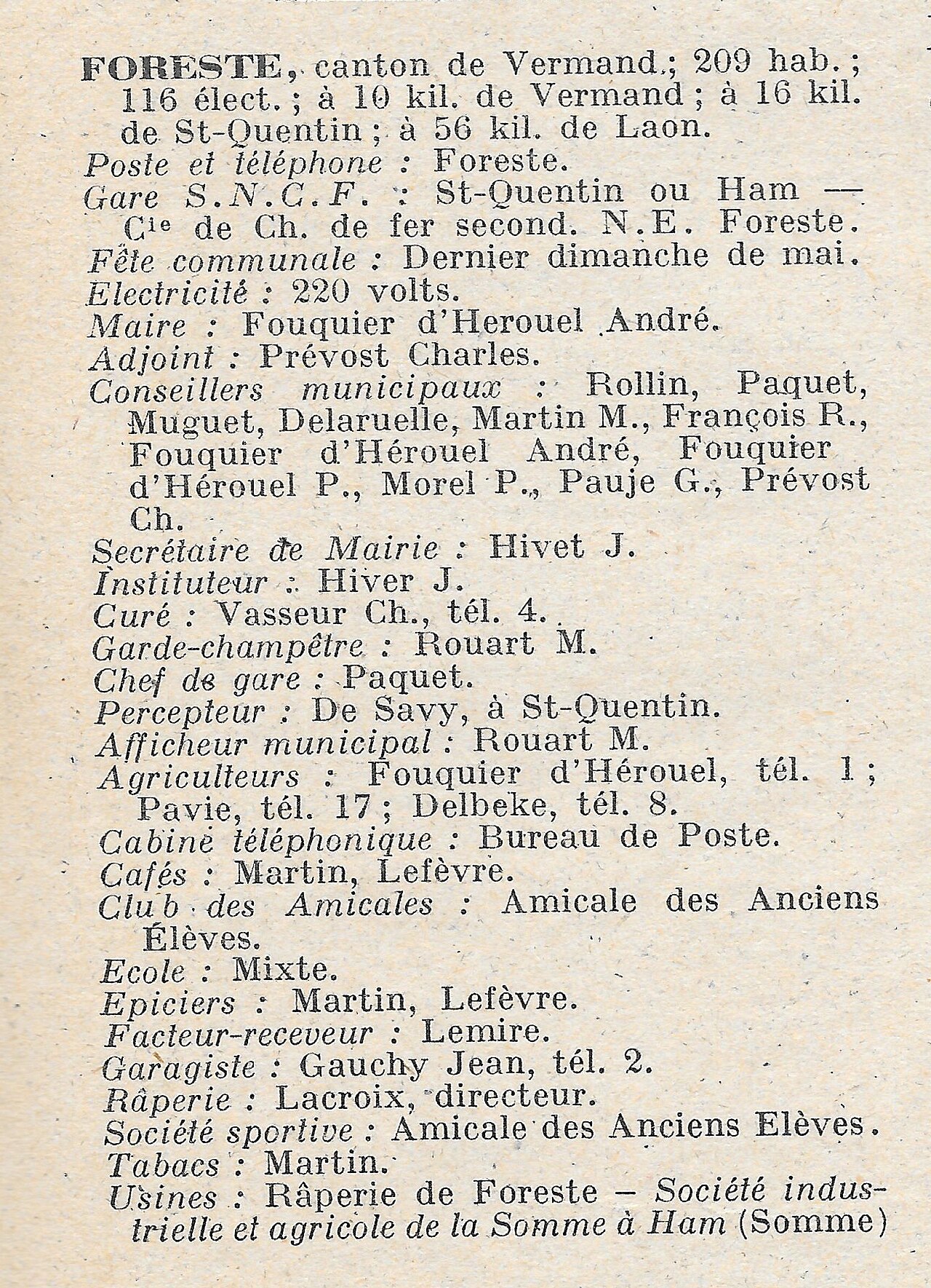 Foreste Annuaire 1954.jpg