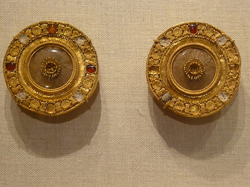 Gold and Rock Crystal Disks Etruscan Early 5th century BCE