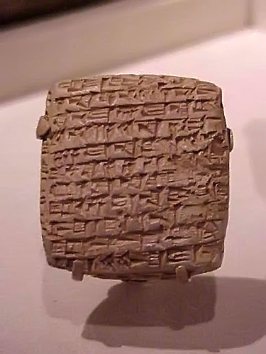 Assyrian business letter on clay tablet from Kanesh Cappadocia 1800-1750 BCE