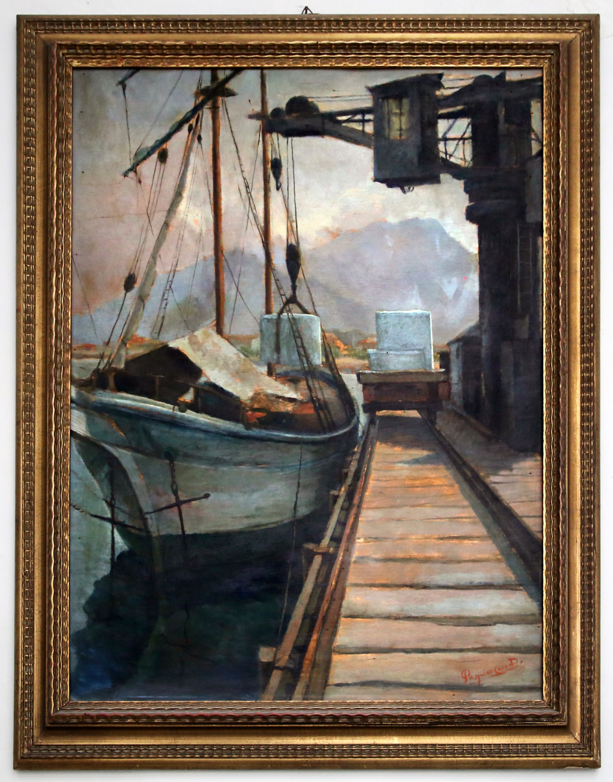 Duilio pasquinucci, lavoro sui pontili, 1934