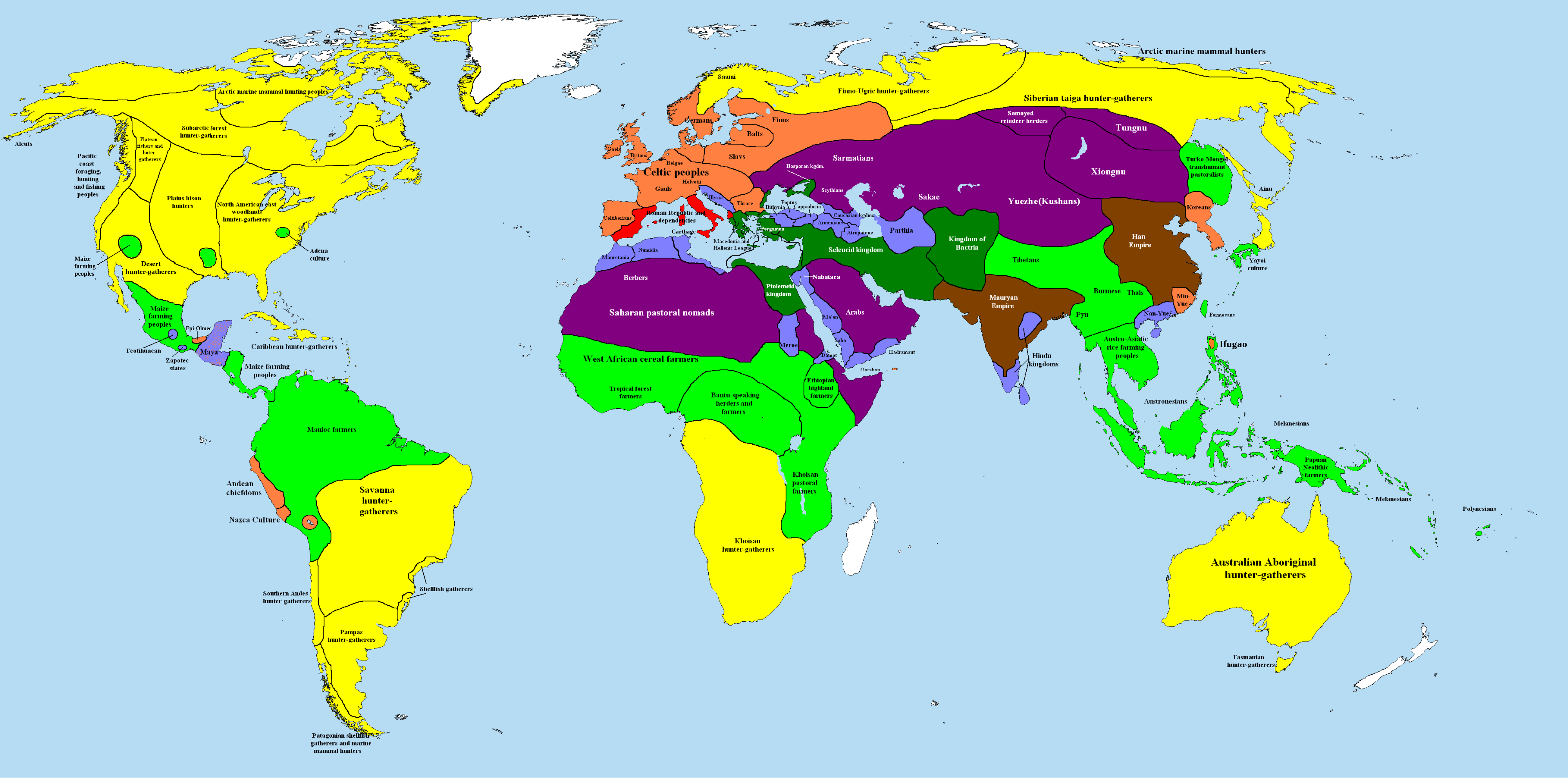 World in 200 BCE