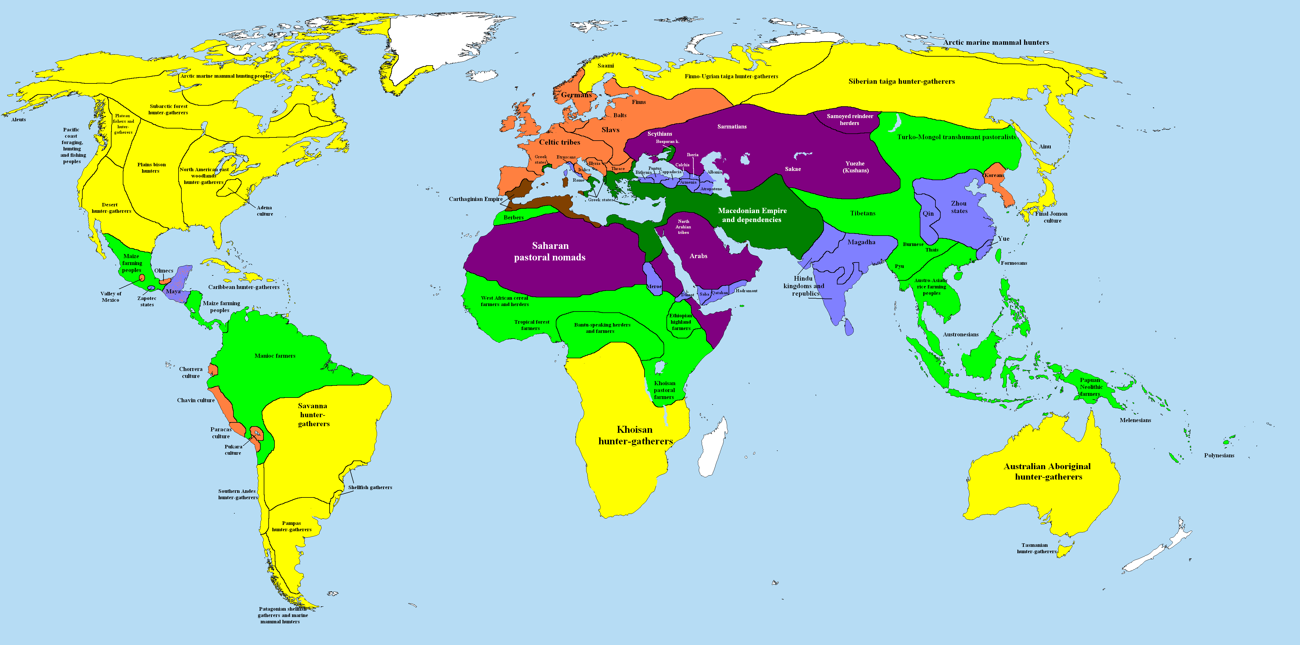World in 323 BCE