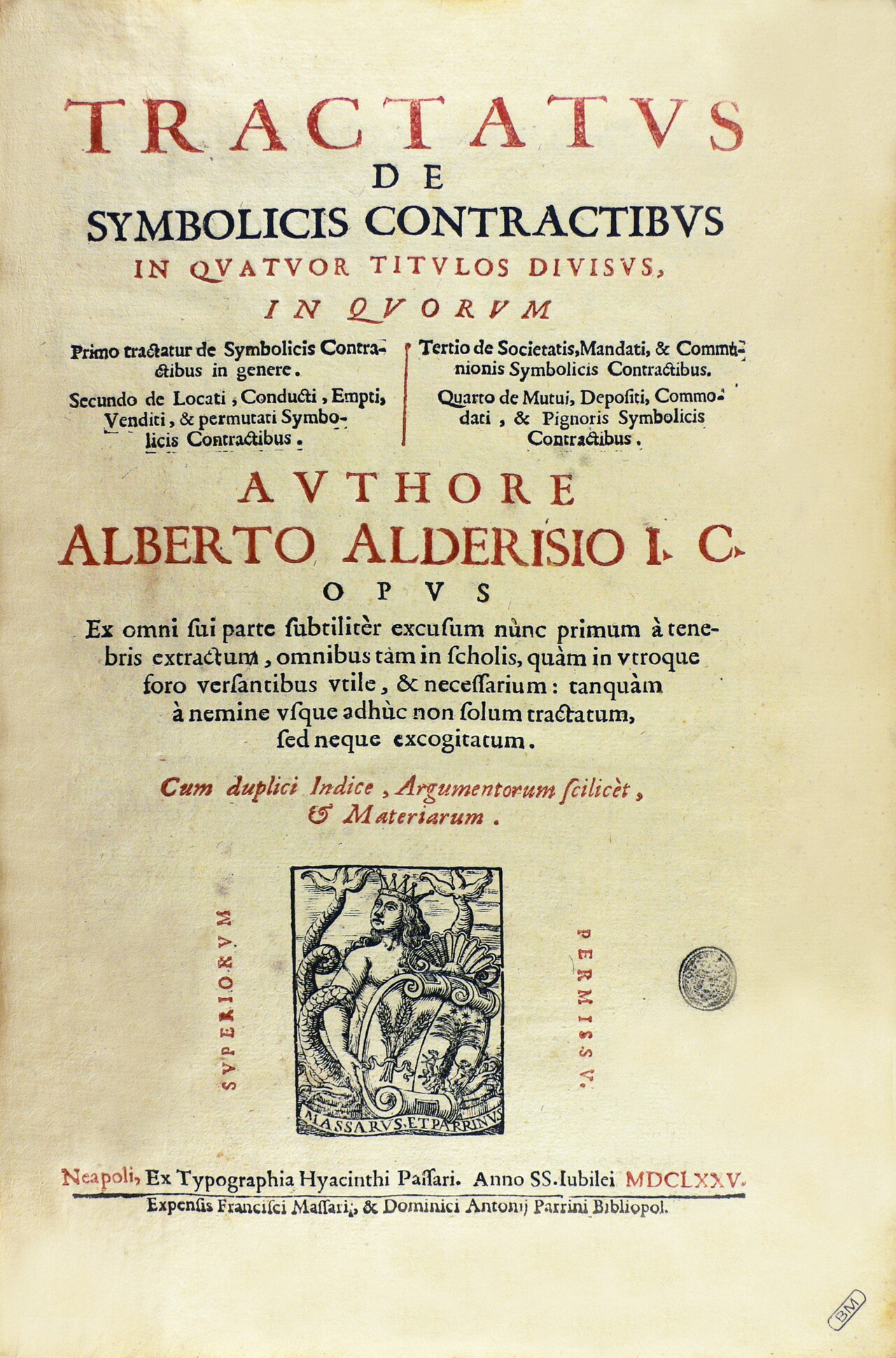 Alderisio - Tractatus de symbolicis contractibus, 1675 - 004.tif