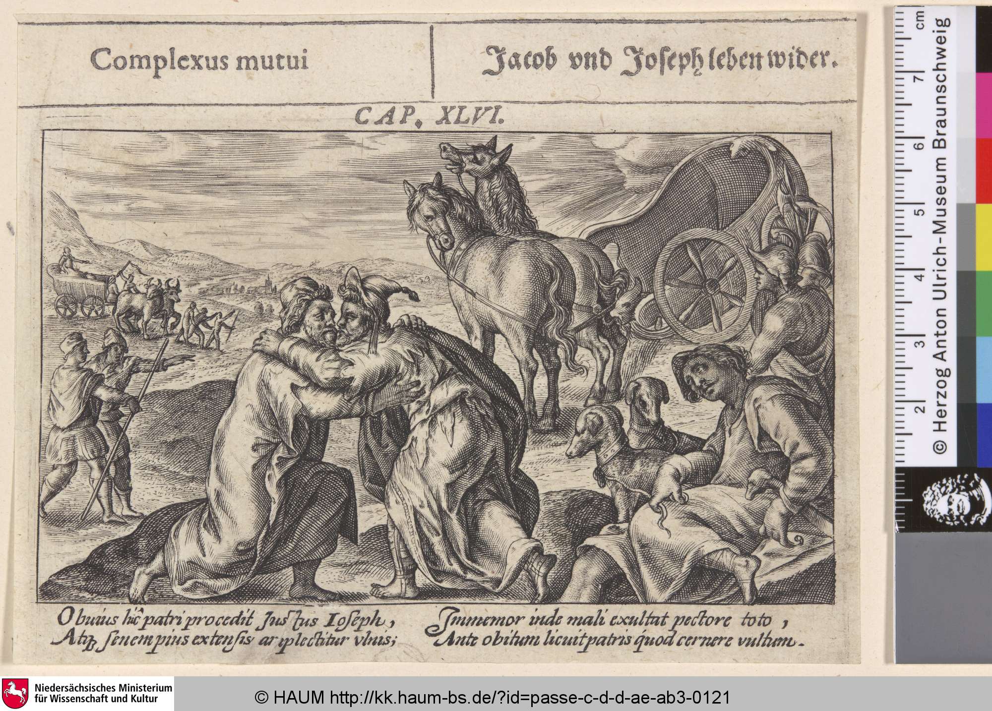 Complexus mutui; Jacob und Joseph leben wider [Jakobs Wiedersehen mit Josef; The encounter of Jacob and Joseph; Rencontre de Jacob et Joseph]