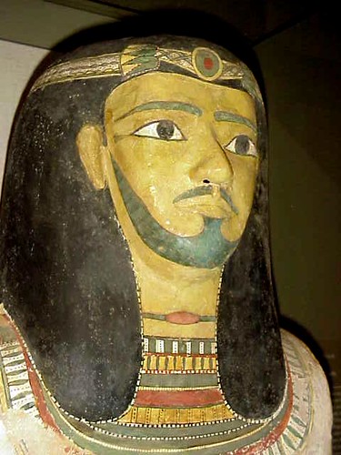 Cartonage mummy mask of High Egyptian Official Middle Kingdom 2000-1980 BCE