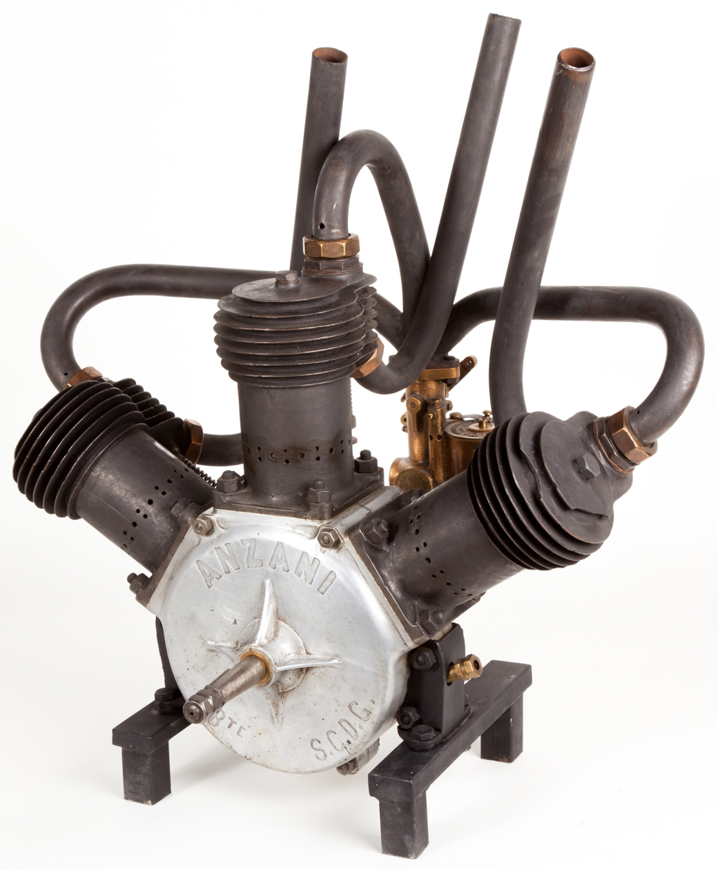 Anzani 3-cylinder fan engine cropped 1 Museo scienza e tecnologia Milano