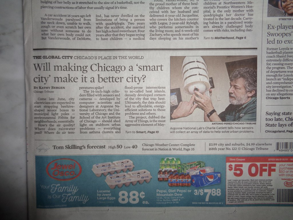 Chicago Tribune: Chicago seeking 'smart-city' tech solutions to improve city life